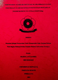 PERPINDAHAN AGAMA (KATHOLIK KE ISLAM) SEBAGAI ALASAN PERCERAIAN SUAMI DAN ISTRI (STUDI PUTUSAN PENGADILAN NEGERI BANDUNG NO. 87/PDT.G/2020/PN.BDG)