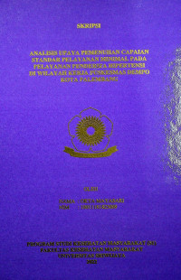 ANALISIS UPAYA PEMENUHAN CAPAIAN STANDAR PELAYANAN MINIMAL PADA PELAYANAN PENDERITA HIPERTENSI DI WILAYAH KERJA PUSKESMAS DEMPO KOTA PALEMBANG