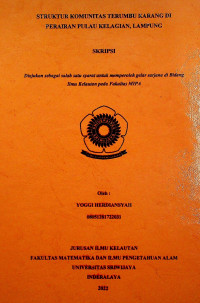 STRUKTUR KOMUNITAS TERUMBU KARANG DI PERAIRAN PULAU KELAGIAN, LAMPUNG