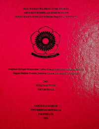 HAK WASIAT WAJIBAH ANAK ANGKAT MENURUT KOMPILASI HUKUM ISLAM (STUDI KASUS PUTUSAN NOMOR 3966/Pdt.G/2019/PA.Jr)