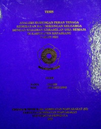 ANALISIS HUBUNGAN PERAN TENAGA KESEHATAN DAN DUKUNGAN KELUARGA DENGAN KEJADIAN KEHAMILAN USIA REMAJA DI KABUPATEN KEPAHIANG TAHUN 2021