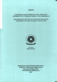 UJI KINERJA RAKIT BERBAHAN PIPA POLYVINYL CHLORIDE (PVC) TERHADAP BEBAN YANG DIBERIKAN.