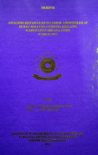 ANALISIS KEPADATAN NYAMUK ANOPHELES SP DI KECAMATAN GUNUNG MEGANG KABUPATEN MUARA ENIM TAHUN 2021