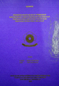 PERSEPSI MASYARAKAT TERHADAP KEBAKARAN LAHAN BASAH DI KECAMATAN PEMULUTAN KABUPATEN OGAN ILIR PROVINSI SUMATERA SELATAN