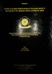 STUDI ANALISIS UNSUR KOBALT (Co) PADA BLOK X DAN BLOK Y PT. SEBUKU IRON LATERITIC ORES