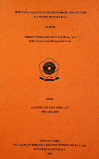 SINTESIS CdFe2O4 UNTUK FOTODEGRADASI DAN ADSORPSI ZAT WARNA METILEN BIRU