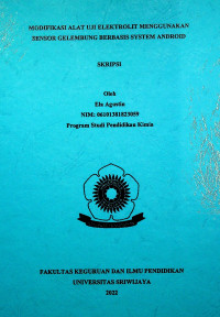 MODIFIKASI ALAT UJI ELEKTROLIT MENGGUNAKAN SENSOR GELEMBUNG BERBASIS SYSTEM ANDROID