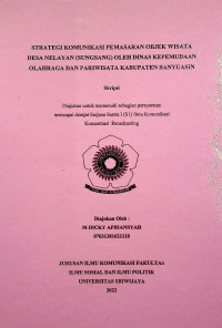 STRATEGI KOMUNIKASI PEMASARAN OBJEK WISATA DESA NELAYAN (SUNGSANG) OLEH DINAS KEPEMUDAAN OLAHRAGA DAN PARIWISATA KABUPATEN BANYUASIN