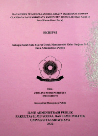 MANAJEMEN PENGELOLAAN DESA WISATA OLEH DINAS PEMUDA OLAHRAGA DAN PARIWISATA KABUPATEN OGAN ILIR (Studi Kasus Di Desa Warna-Warni Burai).
