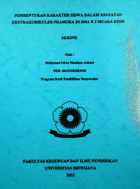 Image of PEMBENTUKAN KARAKTER SISWA DALAM KEGIATAN EKSTRAKURIKULER PRAMUKA DI SMA N 2 MUARA ENIM