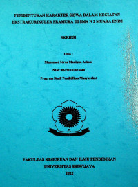 PEMBENTUKAN KARAKTER SISWA DALAM KEGIATAN EKSTRAKURIKULER PRAMUKA DI SMA N 2 MUARA ENIM