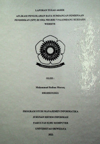 APLIKASI PENGOLAHAN DATA SUMBANGAN PEMBINAAN PENDIDIKAN (SPP) DI SMA NEGERI 7 PALEMBANG BERBASIS WEBSITE