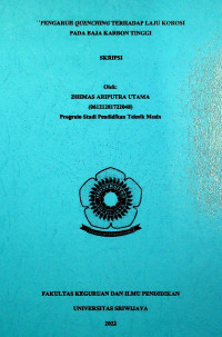 PENGARUH QUENCHING TERHADAP LAJU KOROSI PADA BAJA KARBON TINGGI