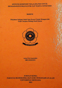 SINTESIS KOMPOSIT NIFE2O4/SIO2/NIO UNTUK DEGRADASI FOTOKATALITIK ZAT WARNA CONGO RED