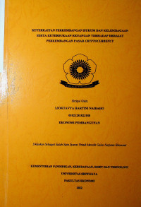 KETERKAITAN PERKEMBANGAN HUKUM DAN KELEMBAGAAN SERTA KETERBUKAAN KEUANGAN TERHADAP DERAJAT PERKEMBANGAN PASAR CRYPTOCURRENCY.