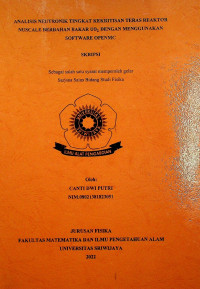ANALISIS NEUTRONIK TINGKAT KEKRITISAN TERAS REAKTOR NUSCALE BERBAHAN BAKAR UO2 DENGAN MENGGUNAKAN SOFTWARE OPENMC