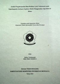 ANALISIS PENGELOMPOKAN DATA PERILAKU CYCLIC VOLTAMMETRY PADA SUPERKAPASITOR BERBASIS GRAPHENE OKSIDA MENGGUNAKAN ALGORITMA K-MEANS