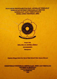  PENGARUH PROFITABILITAS DAN LEVERAGE TERHADAP KEBIJAKAN DIVIDEN PERUSAHAAN SEKTOR KESEHATAN YANG TERDAFTAR DI BURSA EFEK INDONESIA (BEI).