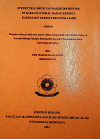 STRUKTUR KOMUNITAS MAKROZOOBENTOS DI DAERAH LITORAL DANAU KERINCI KABUPATEN KERINCI PROVINSI JAMBI