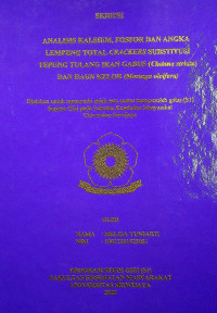 ANALISIS KALSIUM, FOSFOR DAN ANGKA LEMPENG TOTAL CRACKERS SUBSTITUSI TEPUNG TULANG IKAN GABUS (Channa striata) DAN DAUN KELOR (Moringa oleifera)