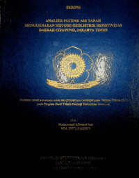 ANALISIS POTENSI AIR TANAH MENGGUNAKAN METODE GEOLISTRIK RESISTIVITAS DAERAH CIPAYUNG, JAKARTA TIMUR