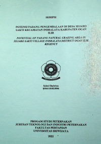 POTENSI PADANG PENGEMBALAAN DI DESA SEJARO SAKTI KECAMATAN INDRALAYA KABUPATEN OGAN ILIR