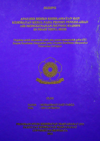 ANALISIS RISIKO KESELAMATAN DAN KESEHATAN KERJA PADA PROSES PENGOLAHAN AIR MENGGUNAKAN METODE HAZOPS DI PDAM TIRTA MUSI