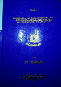 KEBERHASILAN ASI EKSKLUSIF DITINJAU DARI KONDISI SOSIAL BUDAYA DI DESA MUARA PINANG KABUPATEN EMPAT LAWANG