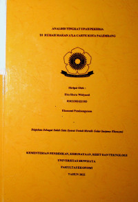 ANALISIS TINGKAT UPAH PEKERJA DI RUMAH MAKAN A'LA CARTE KOTA PALEMBANG.