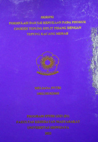FORMULASI DAN UJI KESUKAAN PADA PRODUK COOKIES TEPUNG KULIT PISANG DENGAN TEPUNG KACANG MERAH