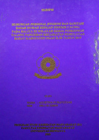 HUBUNGAN PERSONAL HYGIENE DAN SANITASI DASAR RUMAH DENGAN INFEKSI CACING PADA BALITA DI WILAYAH KERJA PUSKESMAS TALANG PANGERAN KECAMATAN PEMULUTAN BARAT KABUPATEN OGAN ILIR TAHUN 2019