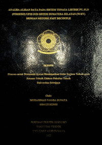 ANALISA ALIRAN DAYA PADA SISTEM TENAGA LISTRIK PT. PLN (PERSERO) UP2B SUB SISTEM SUMATERA SELATAN (70 KV) DENGAN METODE FAST DECOUPLE