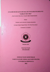 ANALISIS ISI KUALITATIF DALAM UNGGAHAN KAMPANYE “SAHKAN RUU PKS” (Studi Analisis Pada Akun Instagram @komnasperempuan)