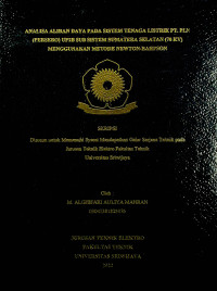 ANALISA ALIRAN DAYA PADA SISTEM TENAGA LISTRIK PT. PLN (PERSERO) UP2B SUB SISTEM SUMATERA SELATAN (70 KV) MENGGUNAKAN METODE NEWTON-RAHPSON.