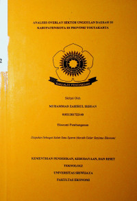 ANALISIS OVERLAY SEKTOR UNGGULAN DAERAH DI KABUPATEN/KOTA DI PROVINSI YOGYAKARTA.