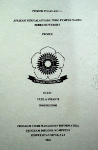 APLIKASI PENJUALAN PADA TOKO PEMPEK NADRA BERBASIS WEBSITE