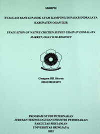 EVALUASI RANTAI PASOK AYAM KAMPUNG DI PASAR INDRALAYA KABUPATEN OGAN ILIR