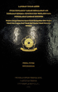 STUDI PENGARUH VARIASI KEDALAMAN AIR TERHADAP KINERJA CONSTRUCTED WETLAND PADA PENGOLAHAN LIMBAH INDUSTRI