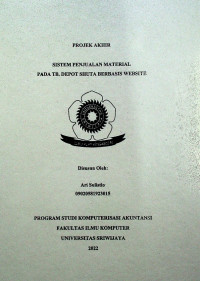 SISTEM PENJUALAN MATERIAL PADA TB. DEPOT SHUTA BERBASIS WEBSITE