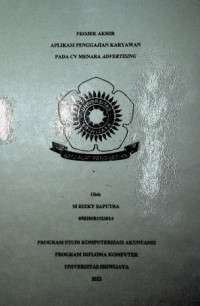 APLIKASI PENGGAJIAN KARYAWAN PADA CV MENARA ADVERTISING