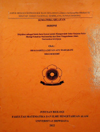 ASPEK BIOLOGI REPRODUKSI IKAN GULAMAH (JOHNIUS TRACHYCEPHALUS BLEEKER) DI SEKITAR TAMAN NASIONAL SEMBILANG, SUNGAI BARONG, SUMATERA SELATAN