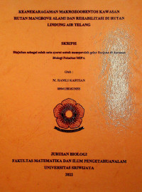 KEANEKARAGAMAN MAKROZOOBENTOS KAWASAN HUTAN MANGROVE ALAMI DAN REHABILITASI DI HUTAN LINDUNG AIR TELANG