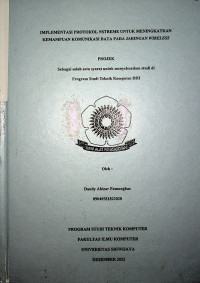 IMPLEMENTASI PROTOKOL NSTREME UNTUK MENINGKATKAN KEMAMPUAN KOMUNIKASI DATA PADA JARINGAN WIRELESS