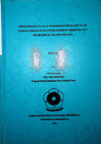 PENGEMBANGAN ALAT PERMAINAN EDUKATIF ULAR TANGGA ORAMAWAN UNTUK PESERTA DIDIK KELAS V SD NEGERI 21 TALANG KELAPA