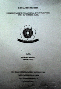 IMPLEMENTASI PENGGUNAAN VISUAL EFFECT PADA VIDEO INTRO BANK SUMSEL BABEL