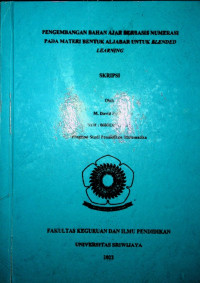 PENGEMBANGAN BAHAN AJAR BERBASIS NUMERASI PADA MATERI BENTUK ALJABAR UNTUK BLENDED LEARNING