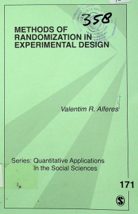 METHODS OF RANDOMIZATION IN EPERIMENTAL DESIGN