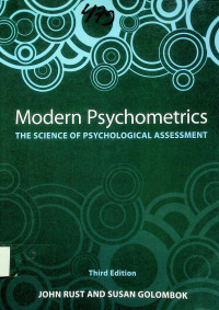 Modern Psychometrics: THE SCIENCE OF PSYCHOLOGICAL ASSESSMENT, Third Edition