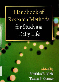 Handbook of Research Methods for Studying Daily Life