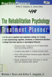 The Rehabilitation Psychology Treatment Planner